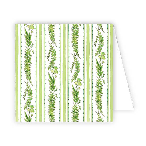Handpainted Fern Stripe Enclosure Card for wholesale by RosanneBeck Collections