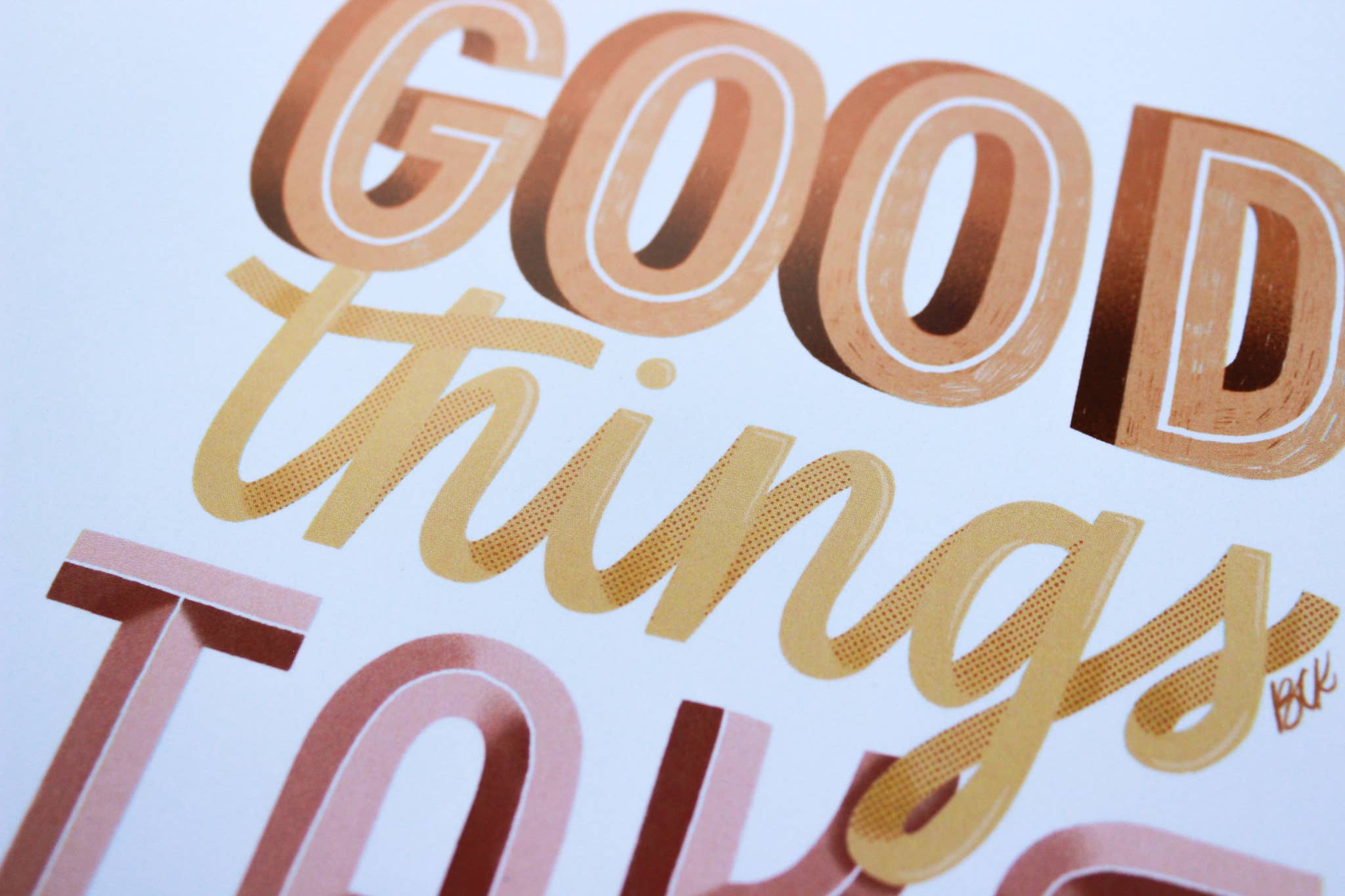 Betina C Koche - Wholesale Art Print - Art Print Good Things Take Time5