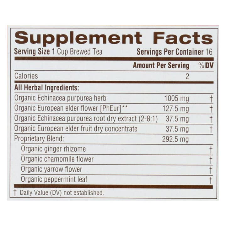 Everyday Supply Co - Wholesale Health/Detox Tea - Organic Echinacea Elder Tea - Caffeine Free, 6x16 Bags1