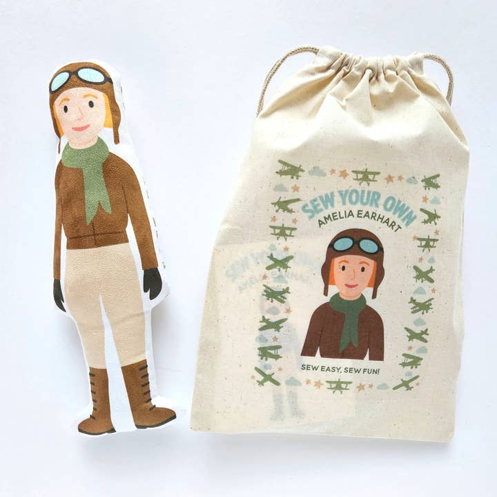 Sew Your Own Amelia Earhart Doll Kit for wholesale by Nickwilljack