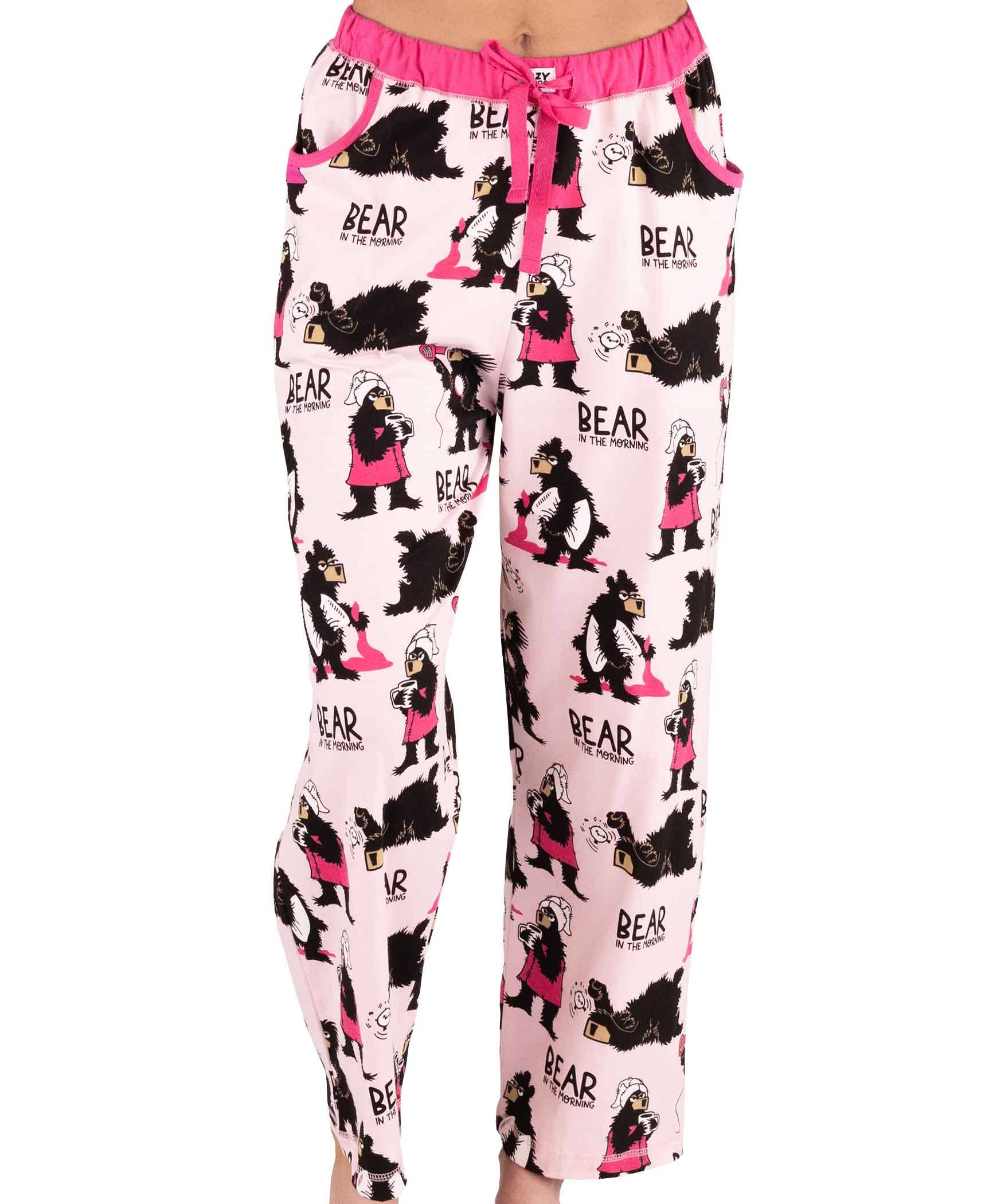 Lazy One - Wholesale Sleepwear Bottom - Women's - Bear in the AM Pink Women's Pajama Pant2