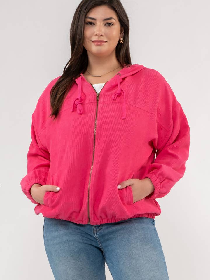 VESTE ZIPPÉE EN VELOURS CÔTELÉ PLUS pour la vente par MINE