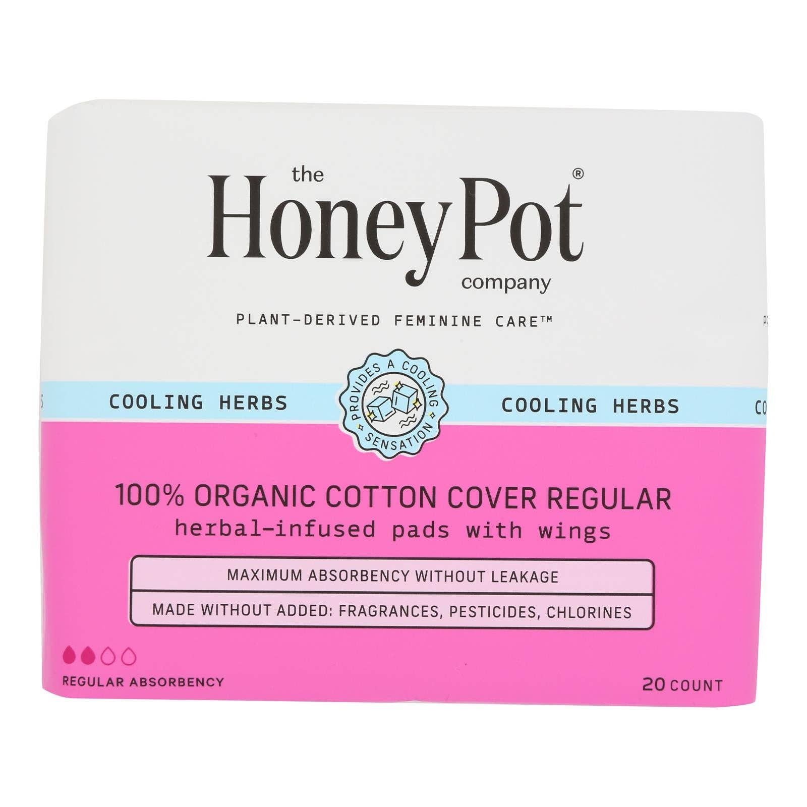 Everyday Supply Co - Wholesale Menstrual Pad/Liner - The Honey Pot - Menstraul Pads Reg Herbal - EA of 1-20 CT0