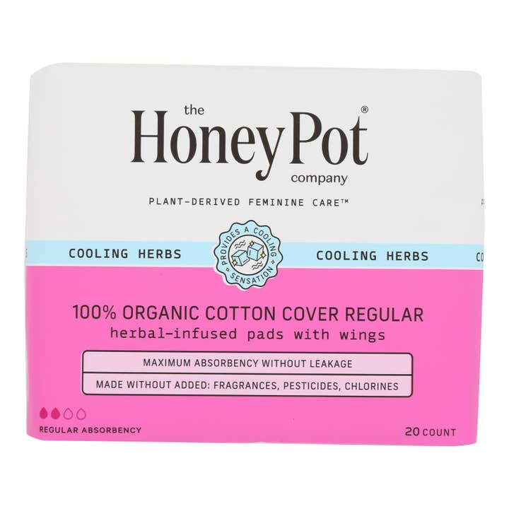 Everyday Supply Co - Wholesale Menstrual Pad/Liner - The Honey Pot - Menstraul Pads Reg Herbal - EA of 1-20 CT