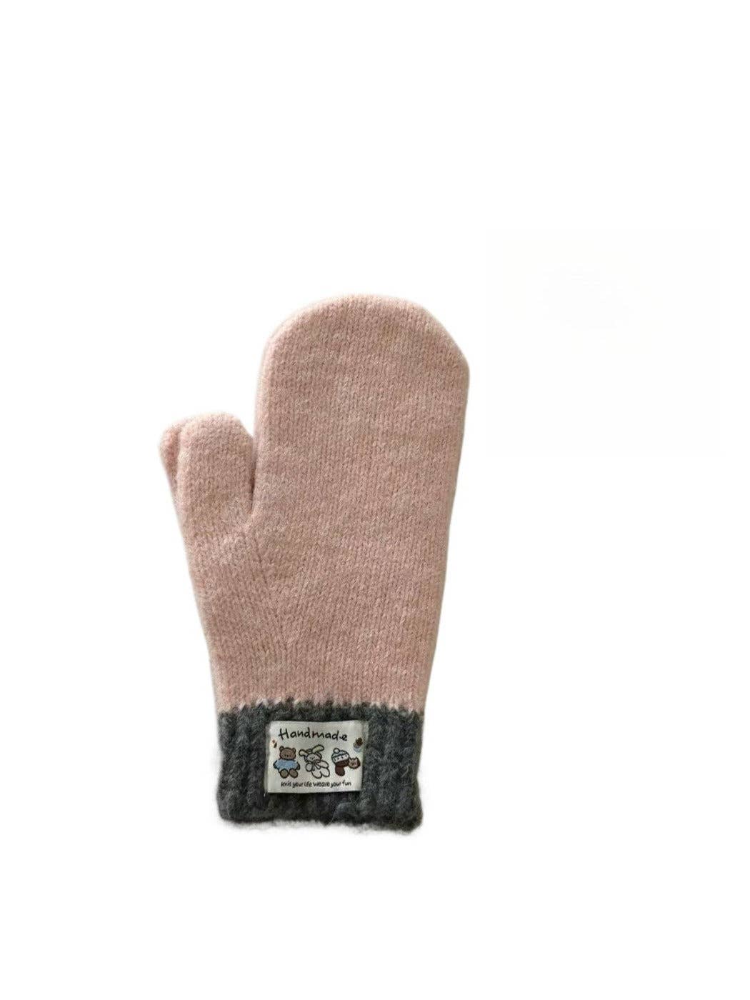 Funkyrel® Atzbranding Limited - Venta al por mayor Manoplas - Mujer - Gloving - Classic Color-Block Full-Cover Knitted Mittens2