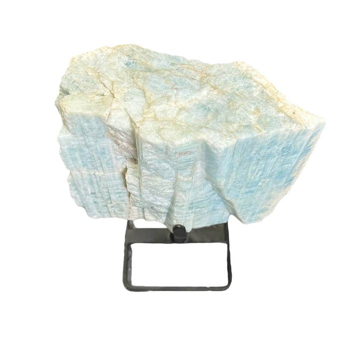 Rock Paradise - Wholesale Spiritual Stone/Crystal - Rough Aquamarine on Metal Stand - Large Crystal Decor -