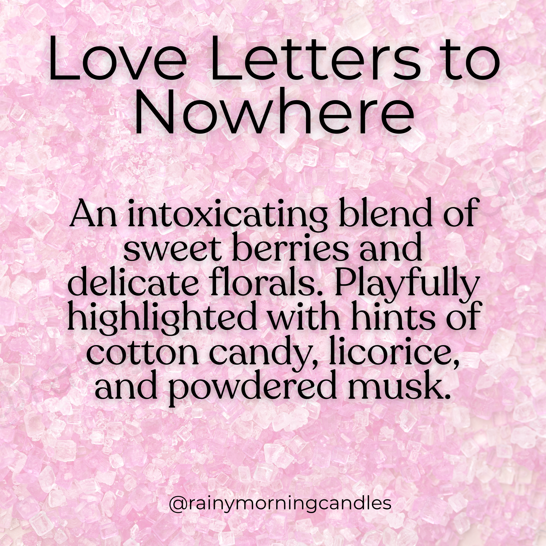 Rainy Morning Candles - Wholesale Wax Melt - Love Letters to Nowhere | Pink Sugar | Wax Melts4