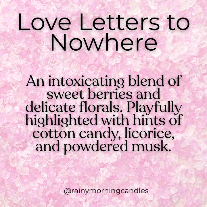 Rainy Morning Candles - Wholesale Wax Melt - Love Letters to Nowhere | Pink Sugar | Wax Melts4