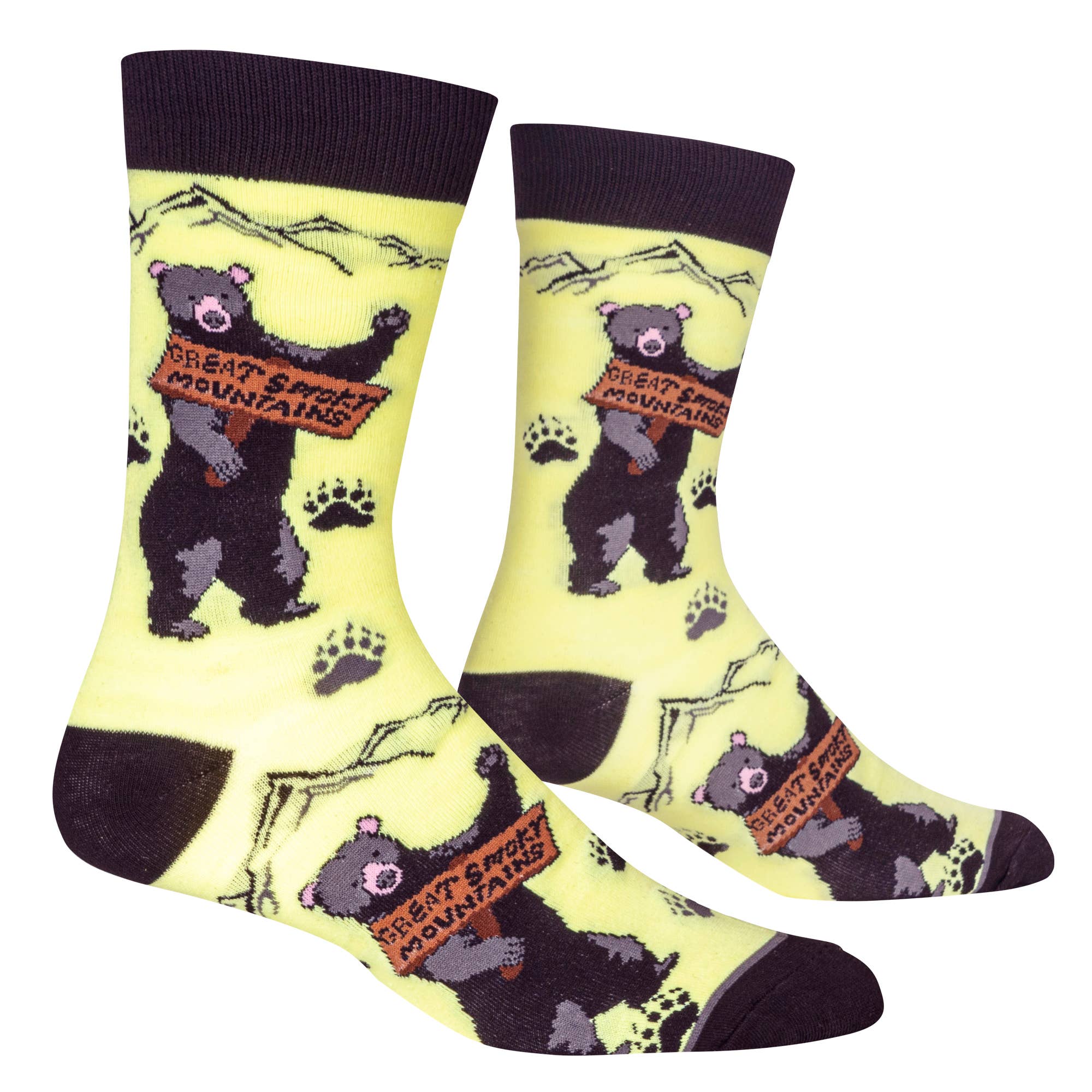 Crazy Socks - Wholesale Socks - Men's - Great Smokey Mountains - Mens Crew Folded