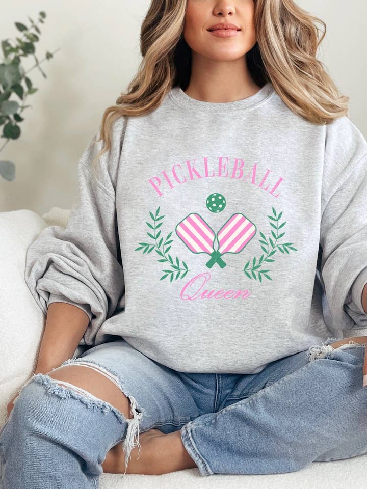 Pickleball Queen (Tshirt or Sweatshirt) for wholesale by Not So Plain Jane Tshirts