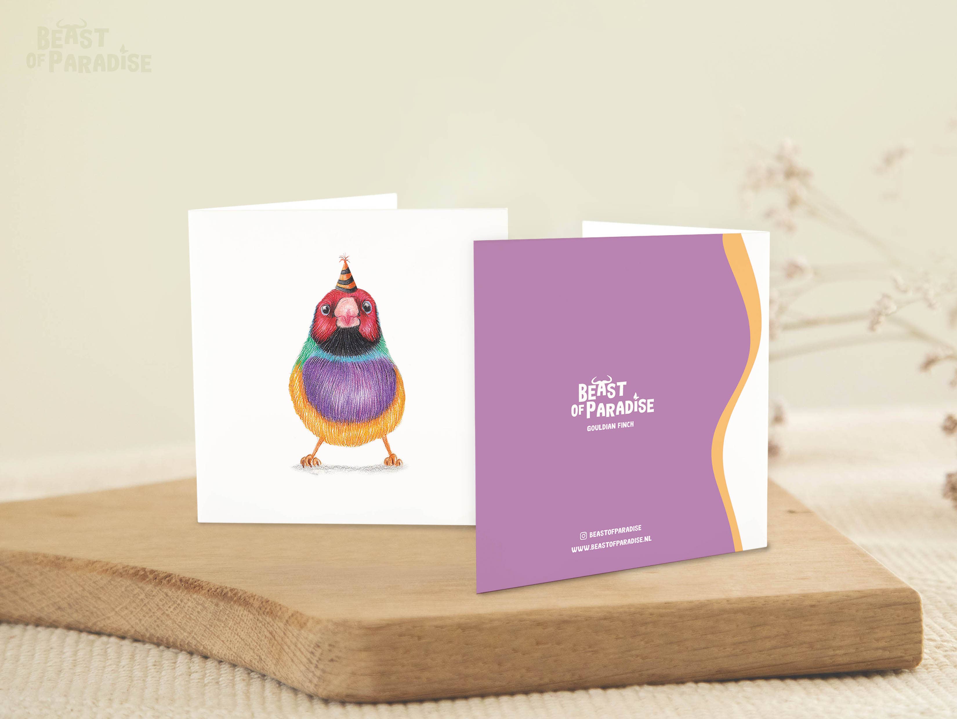 Beast of Paradise - Vendita all'ingrosso Biglietti di auguri - Biglietti di Auguri con Uccelli, Set di 10 Biglietti, Biglietti di Auguri con Animali23