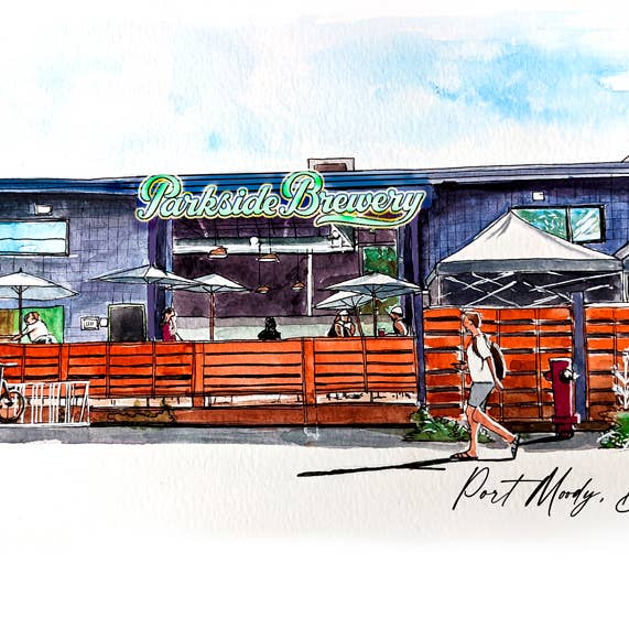 Stampa 5x7 del birrificio Parkside per la vendita all'ingrosso da parte di nancy carol studio