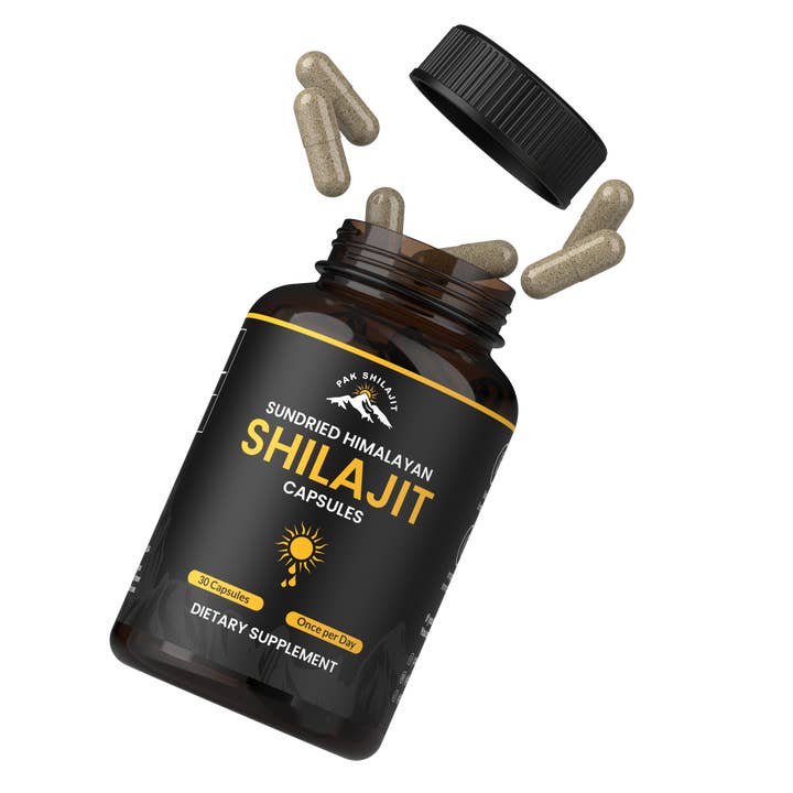 100 Days Process Sun dried Himalayan Shilajit Capsules 30 for wholesale by Pak Shilajit