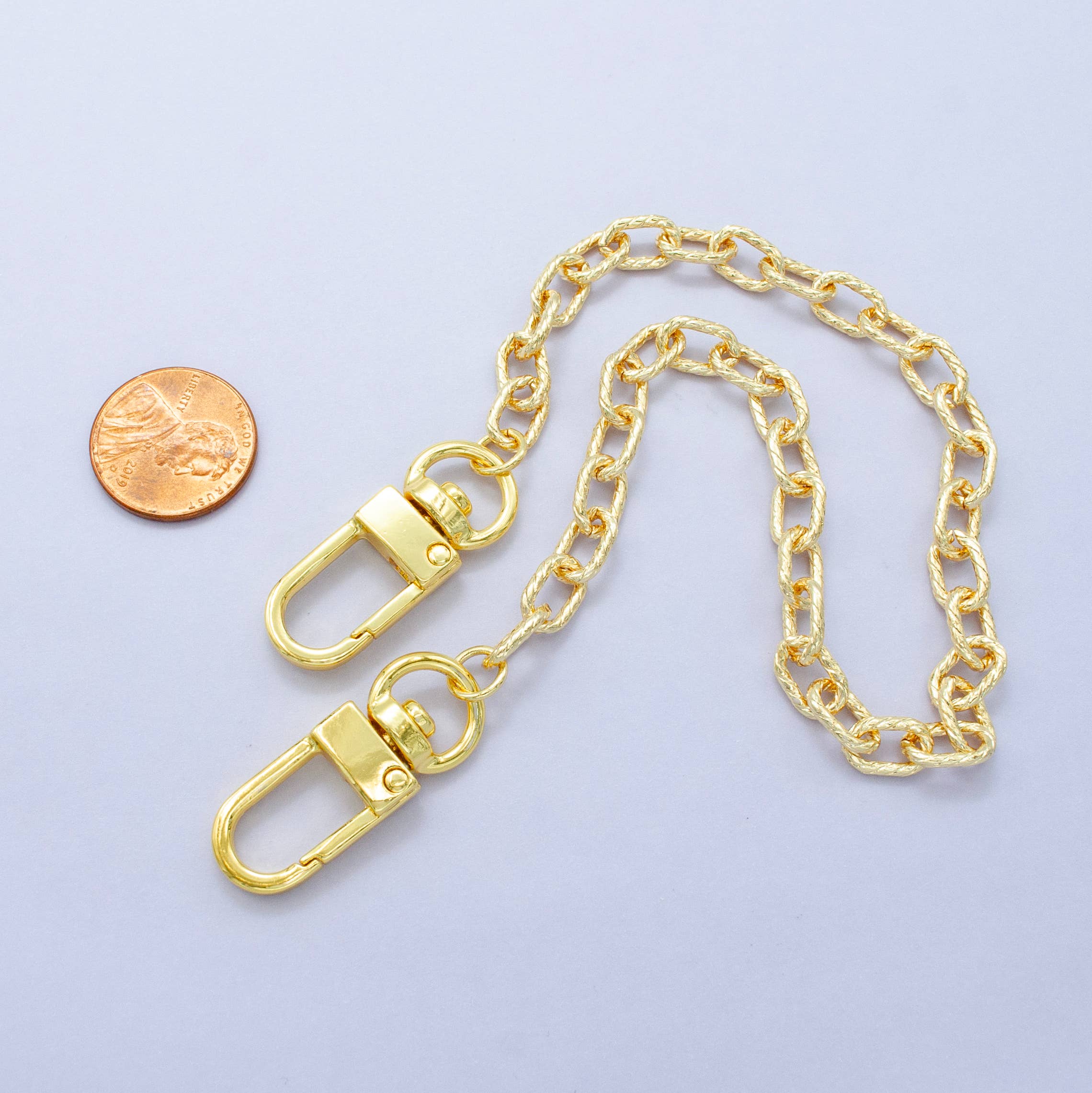 Aim Eternal - Vendita all'ingrosso Collane a catena e maglie - Catena Ovale Riempita in Oro Testurizzato per Charm Borsa Fai-da-Te1