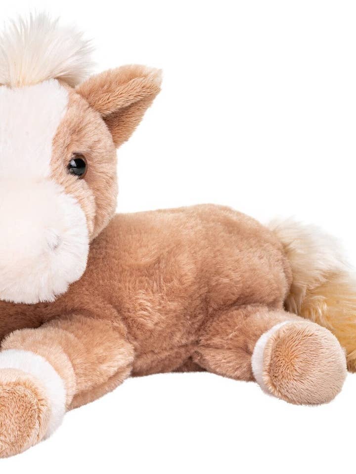 Cheval couché (marron clair), très doux, câlin/en peluche pour la vente par Uni Toys
