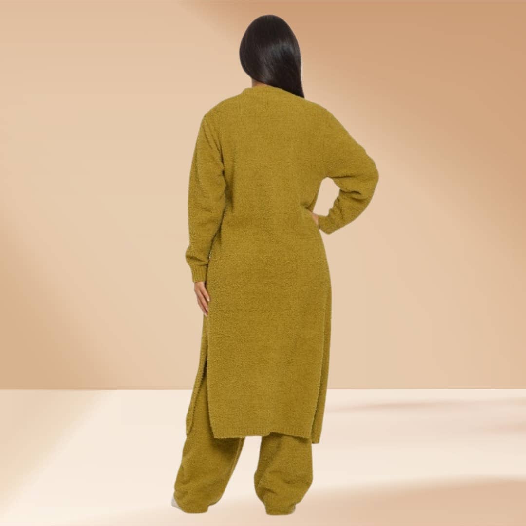 Celystrends - Vente Ensemble de vêtements d'intérieur – femme - Ensemble de 3 pièces Ensemble de détente douillet Teddy comme Skim6