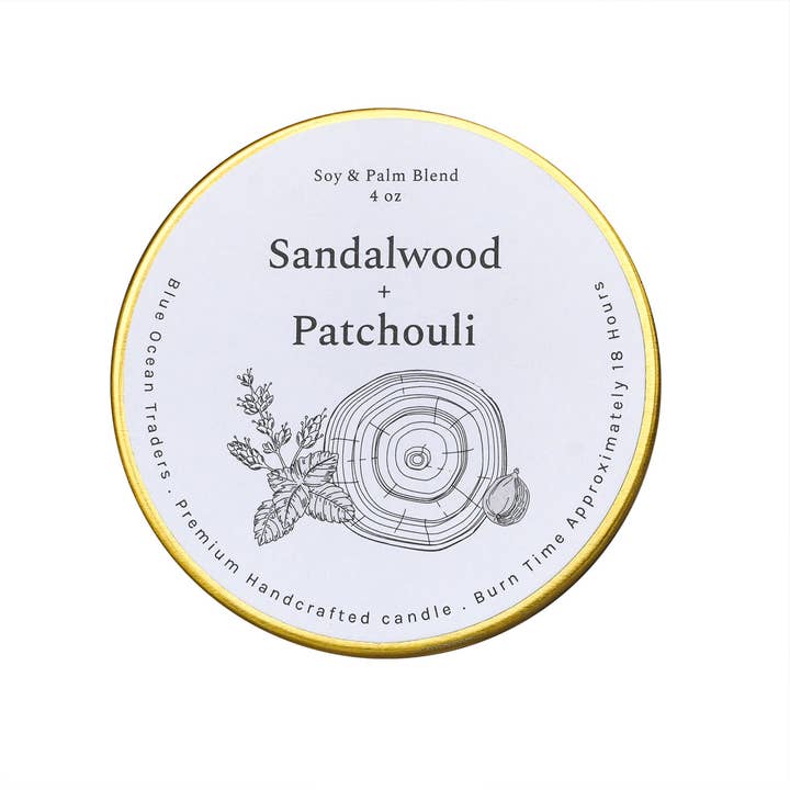 Blue Ocean Traders - Wholesale Travel Candles - Sandalwood + Patchouli Travel Tin3