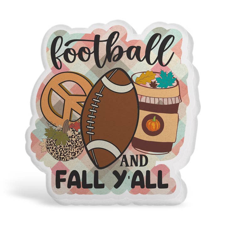 Football and Fall Y'all Acrylic for wholesale by OUTSIDE THE BOX, LLC