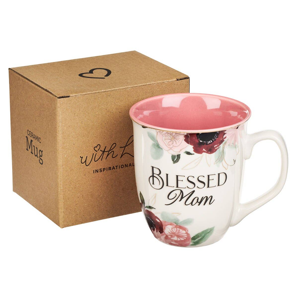 Christian Art Gifts - Wholesale Coffee Mug - Mug Pink Floral Blessed Mom1