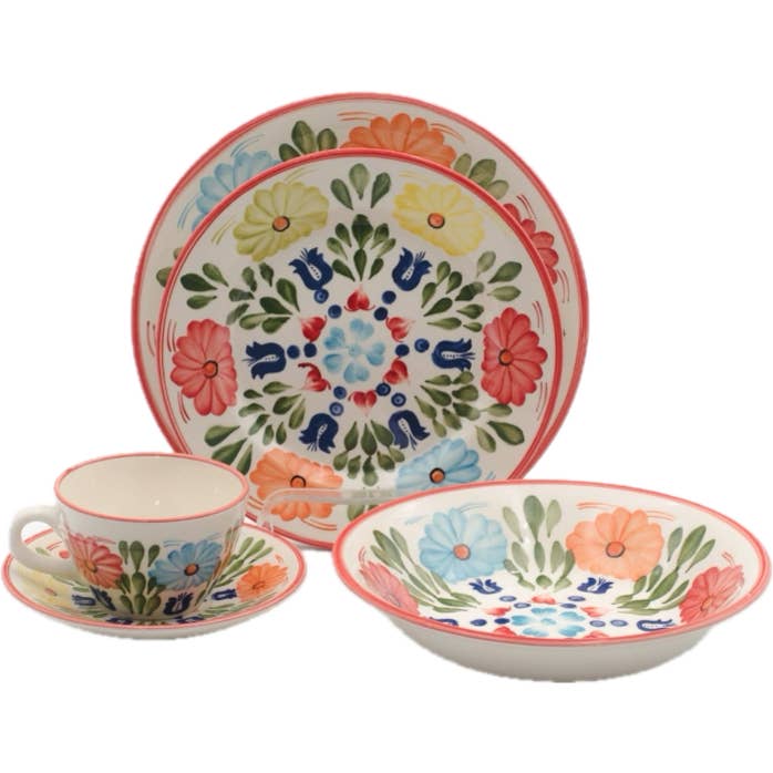 Handmade Pottery - Dinnerware Set - Tableware - Dish 5-Pcs for wholesale by Authentic Origin Colombia