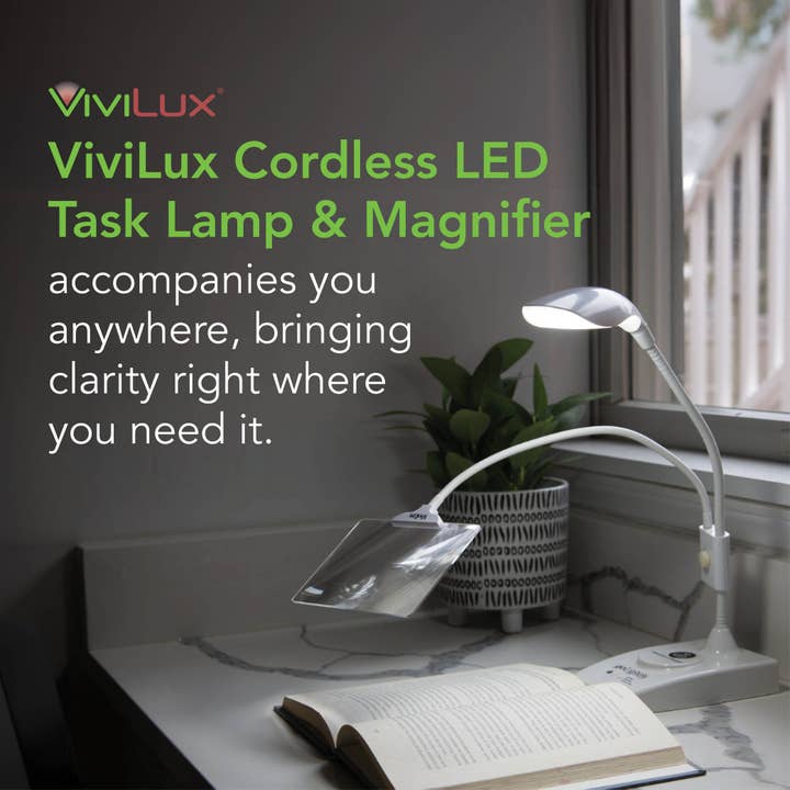 ViviLux LED Lights Magnifiers Lasers - Wholesale Accent/desk lamp - goLightly LED Craft Lamp - 3X Magnifier & Wireless Charger2