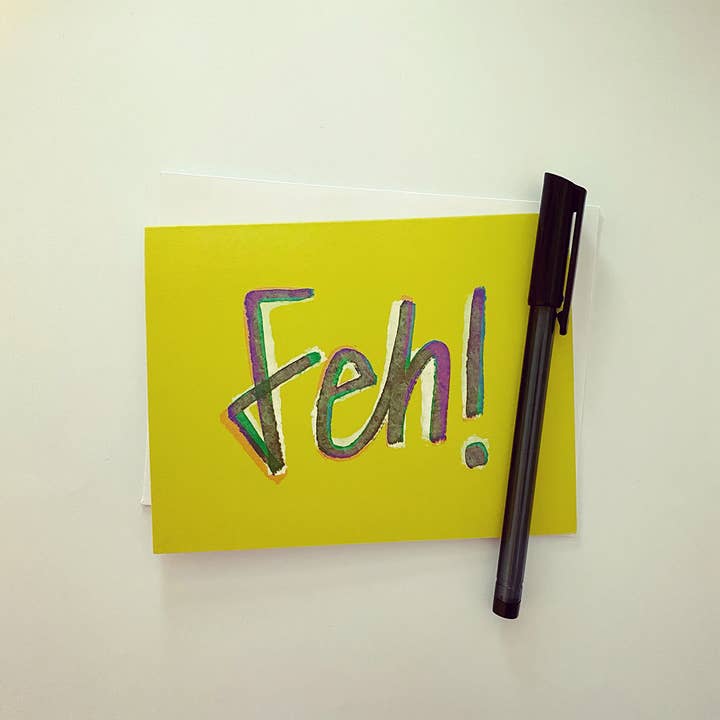 Everyday Yiddish - Vente Carte de vœux classique - féh ! Carte1