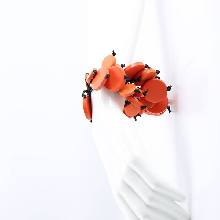 Jianhui London - Venta al por mayor Brazalete - Pulsera Hecha a Mano de Madera Recuperada – Forma de Moneda Única3