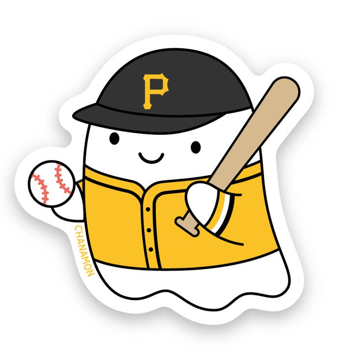 Autocollant Fantôme de baseball des Pirates de Pittsburgh pour la vente par Maison Chanamon