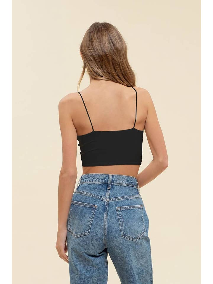 The Workshop Studio - Wholesale Knit Top - Women's - SEAMLESS CROPPED KNIT CAMI TOP