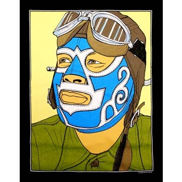 Tesoros Trading Company – wholesale T-shirts med screentryck – Unisex – T-shirt- Lucha Libre Pilot. USA