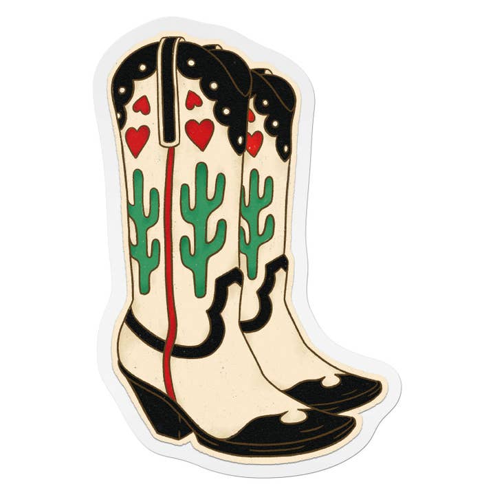 Cowboy Boots Vinyl Sticker for wholesale by Zuku