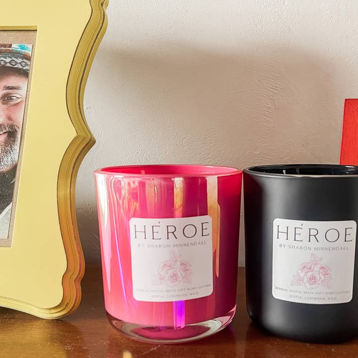 HÉROE, by Sharon Hinnendael for wholesale by Moodwax Candle