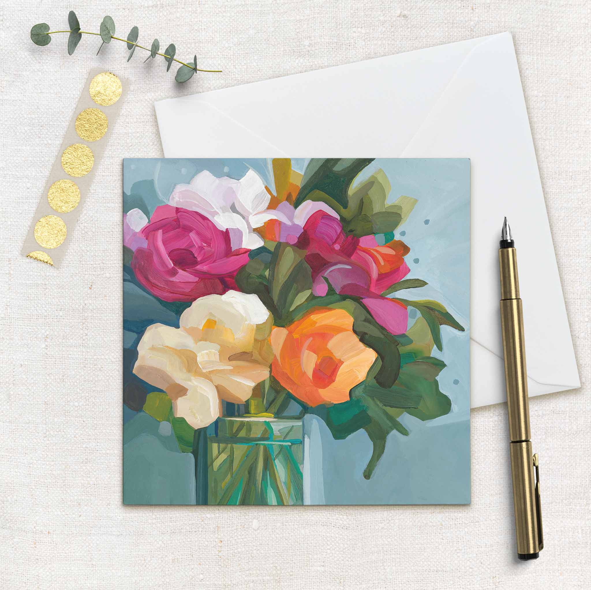 Susannah Bleasby Art - Wholesale Everyday Greeting Card - Juliette | Floral art card | Flower greeting card 2