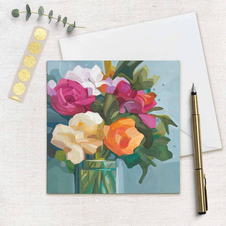 Susannah Bleasby Art - Wholesale Everyday Greeting Card - Juliette | Floral art card | Flower greeting card 2