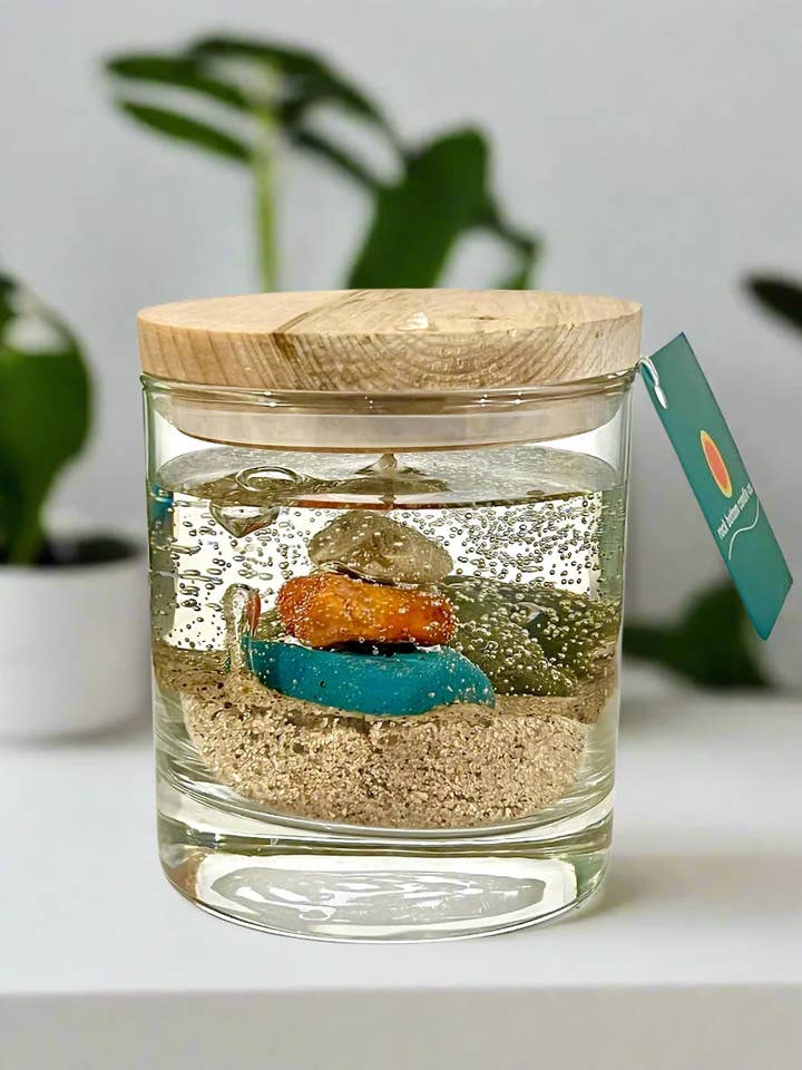 Sten Varde Klippe Lys - Klitgræs, 10 oz for engroshandel hos Rock Bottom Candle Company