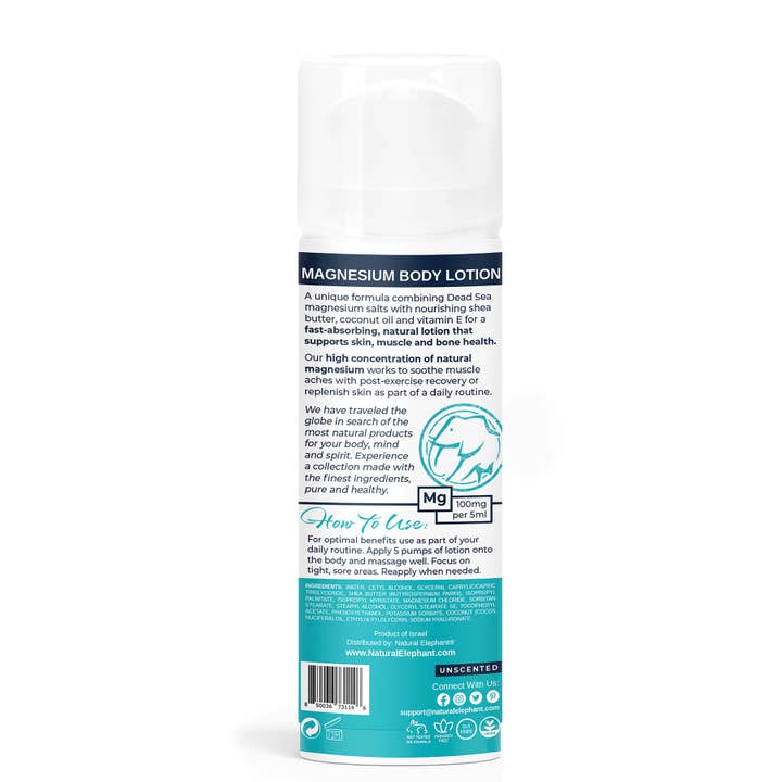 Natural Elephant - Wholesale Body Cream/Lotion - Dead Sea Magnesium Body Lotion