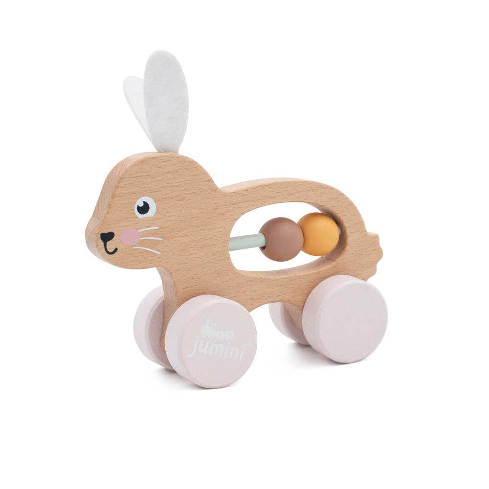 Inside Out Toys - Wholesale Wood Toy - Kids - JUMINI Bunny Push Along Bead Coaster
