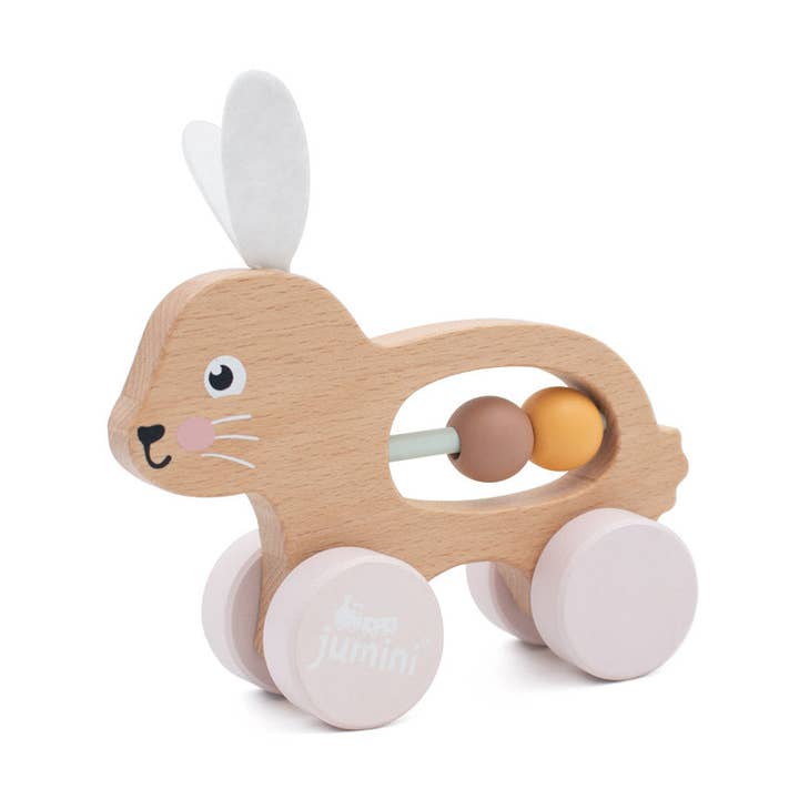 Inside Out Toys - Wholesale Wood Toy - Kids - JUMINI Bunny Push Along Bead Coaster0