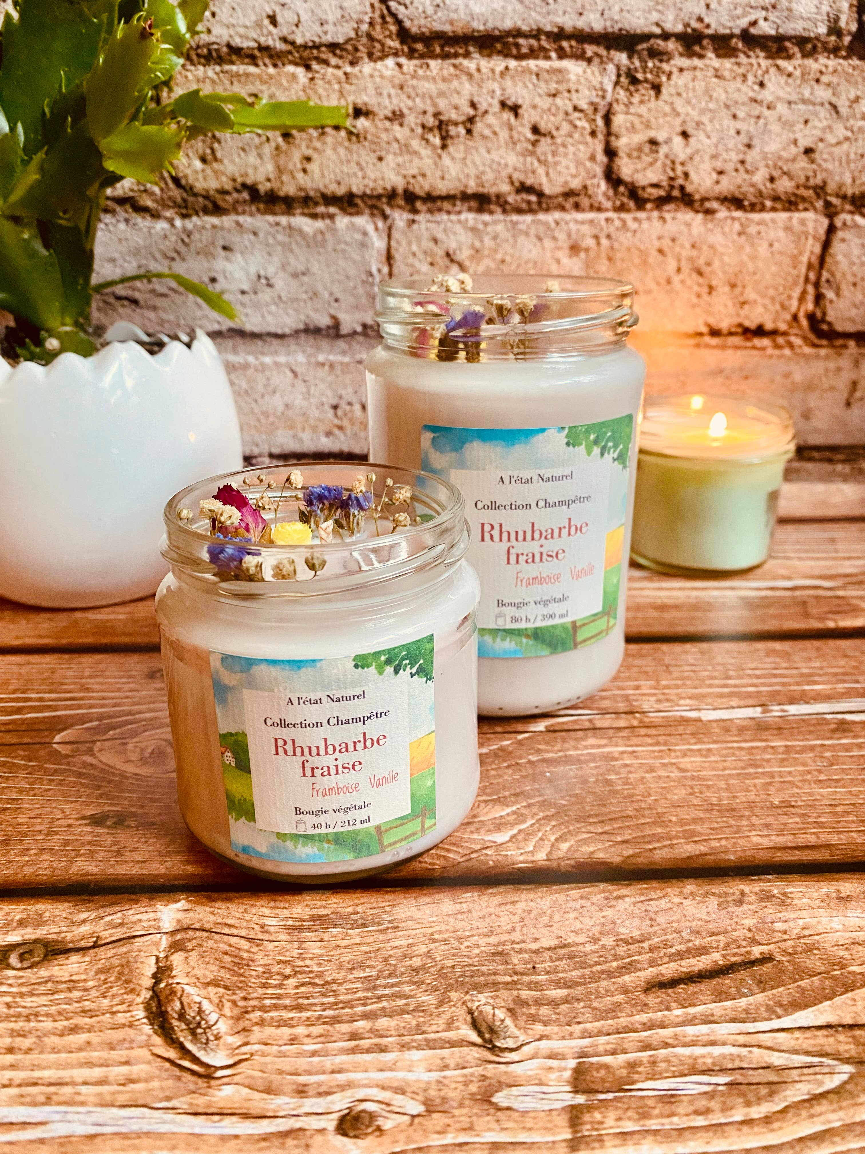 A l'état Naturel – wholesale Burkljus – A l'état Naturel Doftljus med jordgubb och rabarber2
