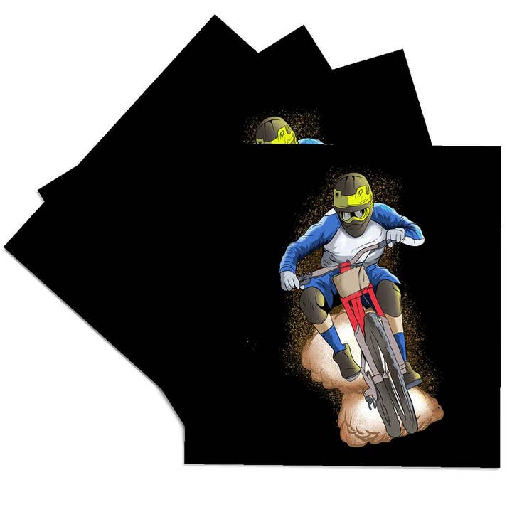 3dRose - Wholesale Coasters - 3dRose, Mountainbike Biker Offroad BMX Sport Wheeler Extreme, Coaster