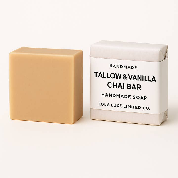 Tallow & Vanilla Chai Bar for wholesale by Lola Luxe Limited Co.