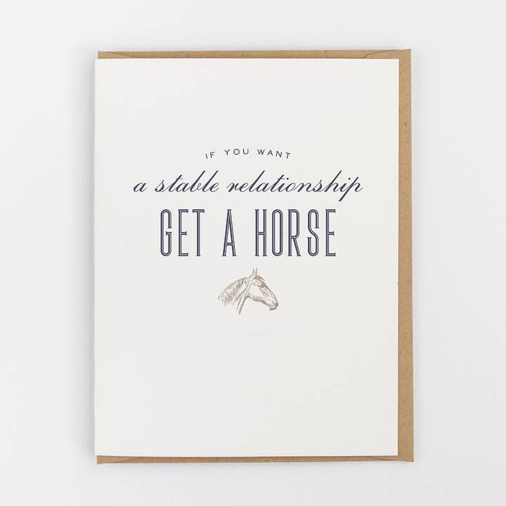 Jerry and Julep, LLC - Wholesale Love Card - Stable Relationship Greeting Card0