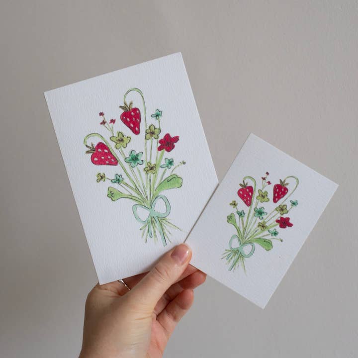 Berry Bouquet Floral Greetings Card for wholesale by Rosetta