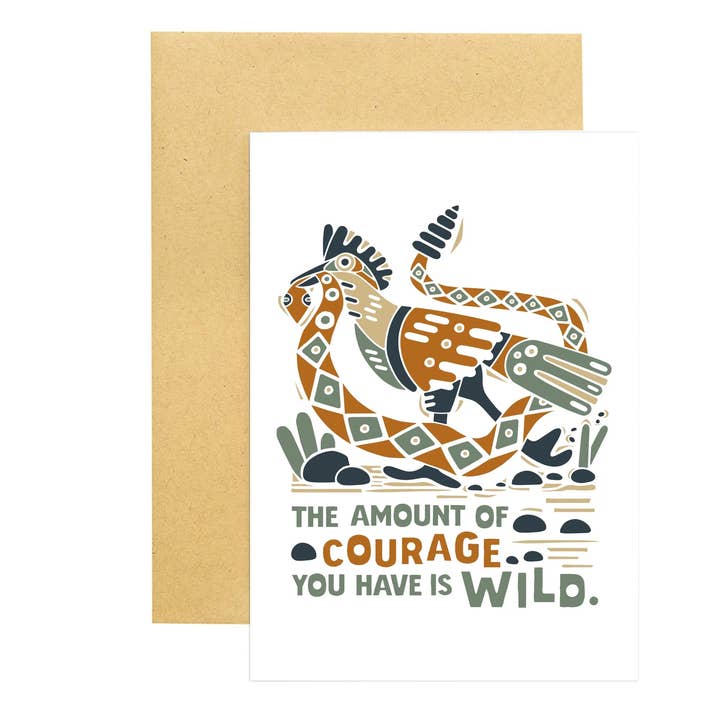 Courage Card for wholesale by Woosah Outfitters