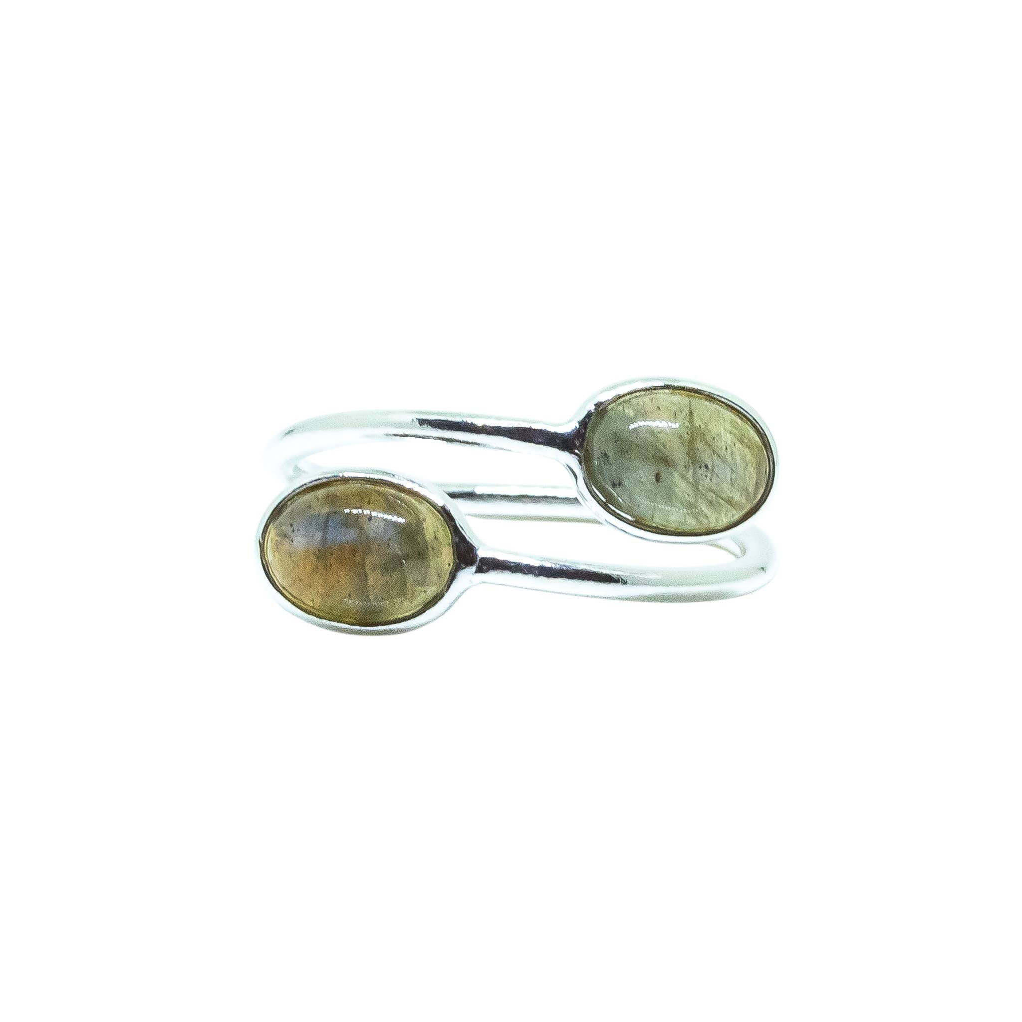Quasar Gems USA - Wholesale Cocktail/Statement Ring - Labradorite Ring Sterling Silver Adjustable