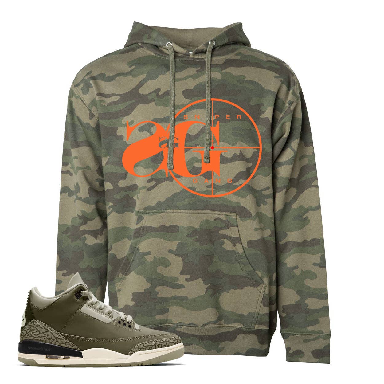 Camouflage Hoodie: Sniper Gang Logo (Camo) for wholesale on Faire4