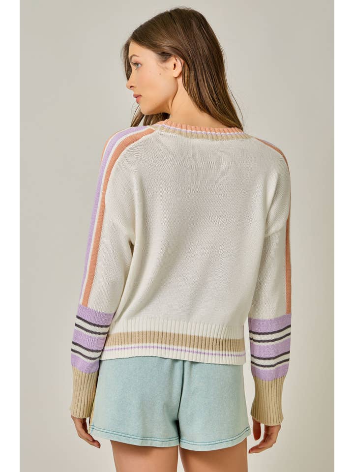 Mystree - Wholesale Knit Sweater - Women's - 61359 Color Block Pullover Sweater13