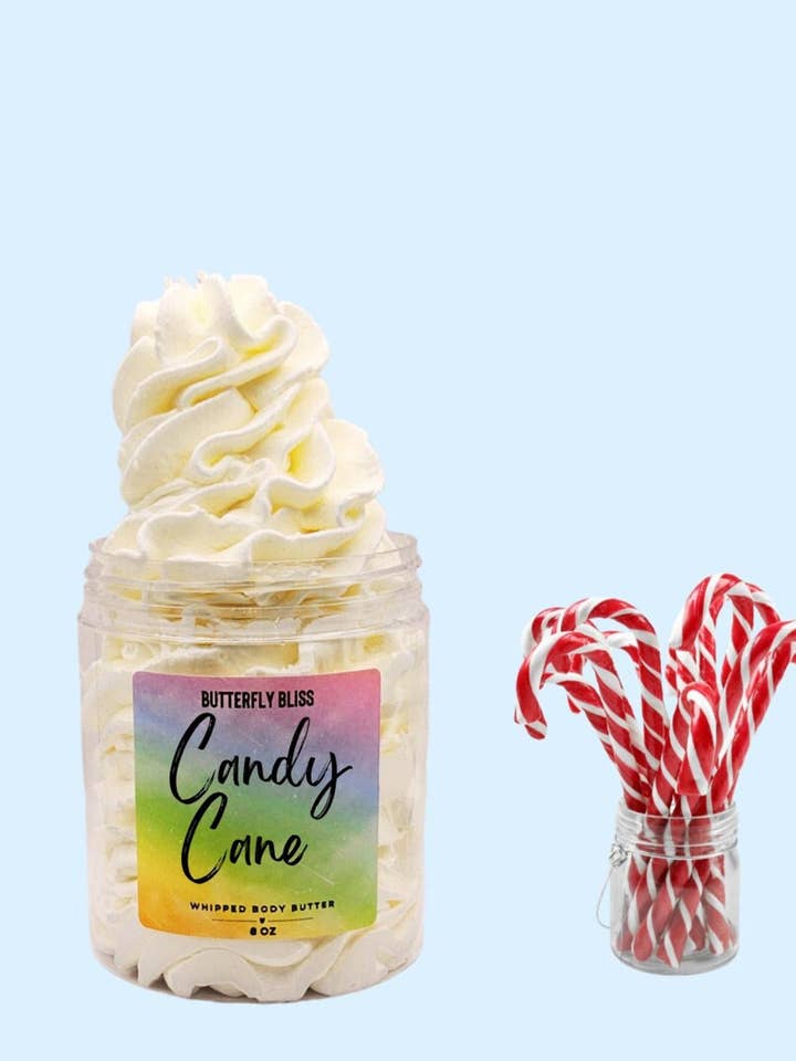 Lotion au beurre corporel | Parfumé à la canne à sucre | Lotion épaisse | Lotion en pot de 4 oz | Lotion pour peau sèche | Lotion pour peau craquelée | Adoucissant pour la vente par Butterfly Bliss