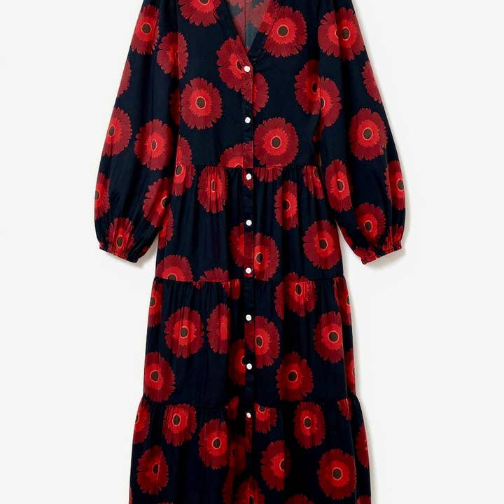 RED-FLOWER DRESS AW26 for wholesale by LeJu
