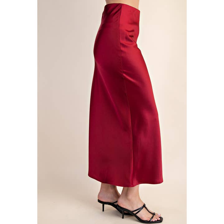 STYLE USA - Wholesale Skirt - Women's - Midi Satin Skirt14